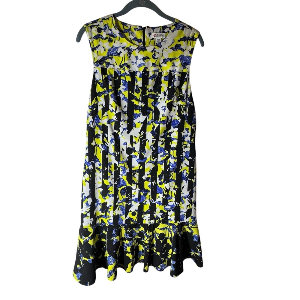 Peter Pilotto Target Dress Women's Medium Floral  Fluted Hem Sheath‎ Cottagecore